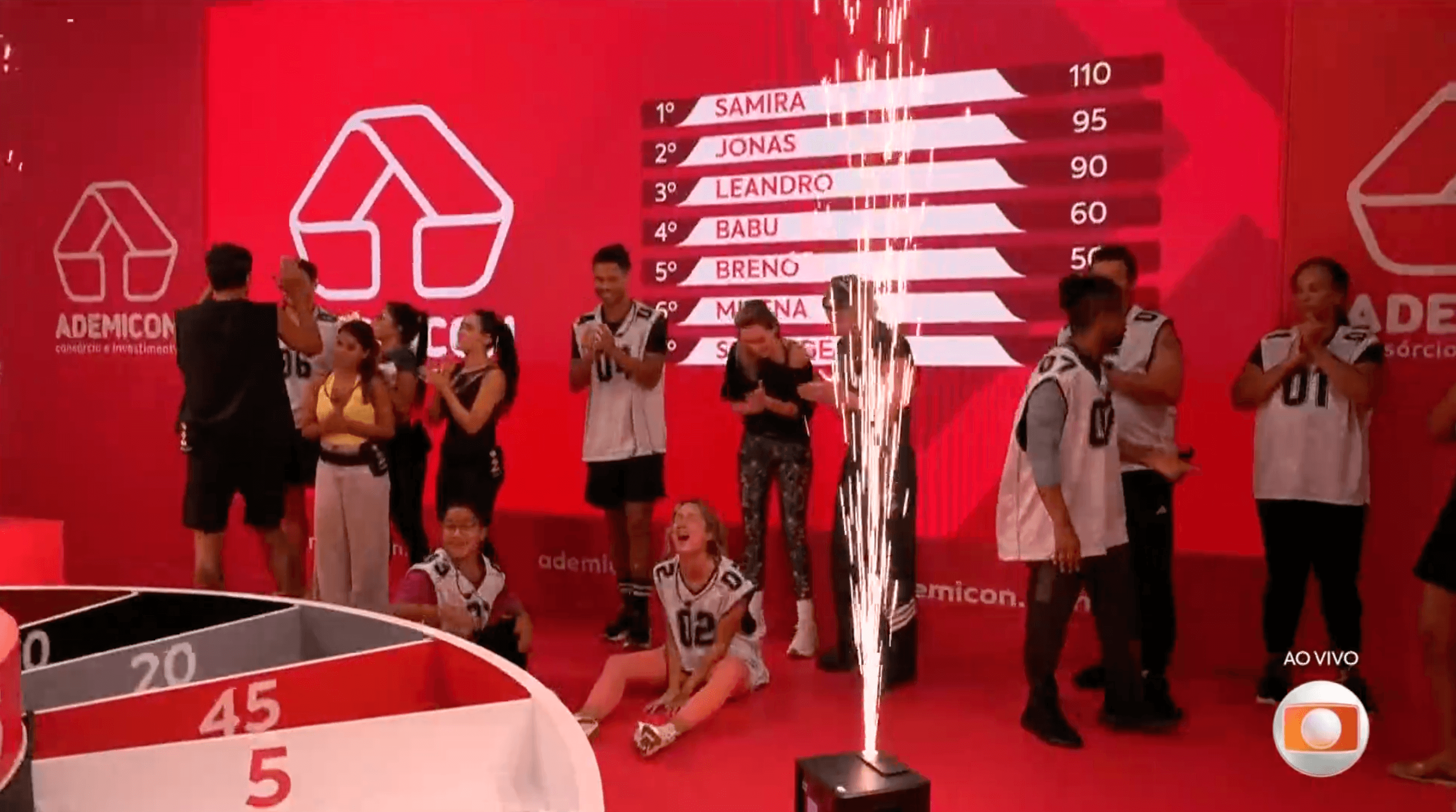 Samira celebra vitória na Prova do Líder do BBB 26 com 110 pontos