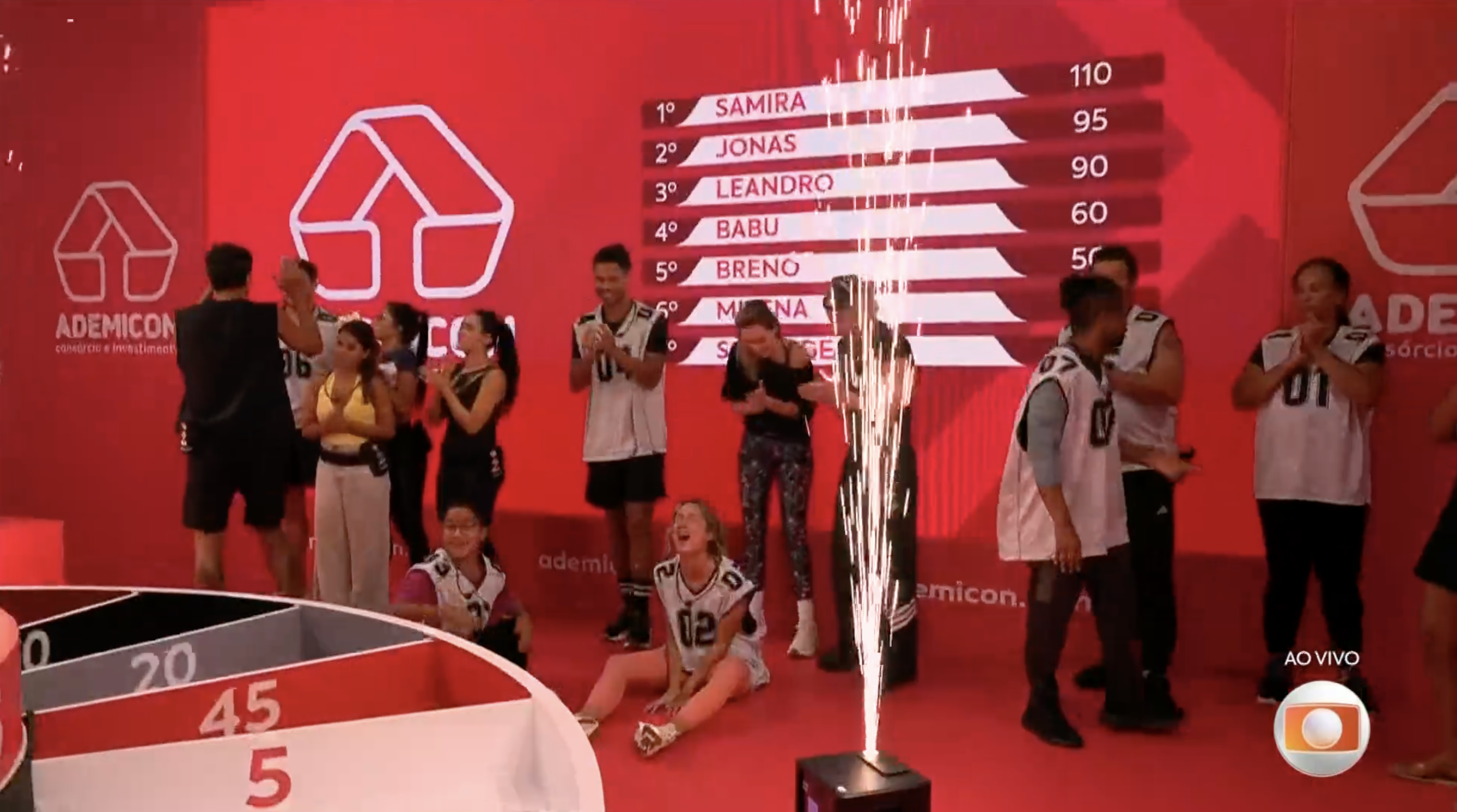 Samira celebra vitória na Prova do Líder do BBB 26 com 110 pontos